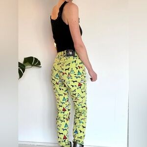 $499 Versace Multicolor Horse Pants Size 28